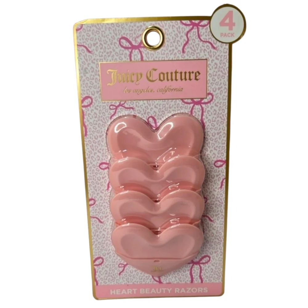 💕▪️Juicy Couture▪️ Pink Heart  Set Of 4 Beauty Razors Set